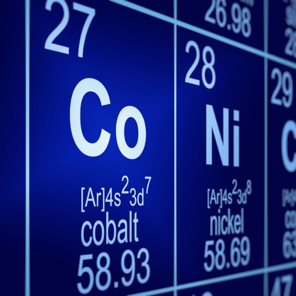 Image tableau periodique cobalt nickel